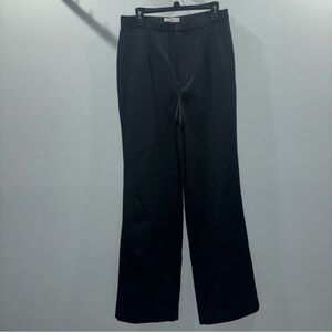 House of CB Amalia Black Satin Trousers | Size L+